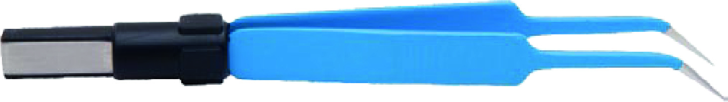 310-112-05 - Биполярные щипцы, корпус прямой, щипцы изогнутые вниз - толщина 0,5 мм, типа Джевелер №